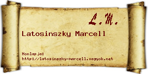 Latosinszky Marcell névjegykártya